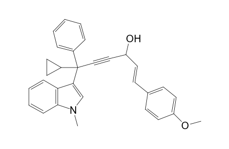 (E)-6-cyclopropyl-1-(4-methoxyphenyl)-6-(1-methyl-1H-indol-3-yl)-6-phenylhex-1-en-4-yn-3-ol