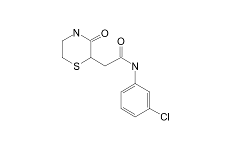 2H-1,4-Thiazine-2-acetamide, N-(3-chlorophenyl)tetrahydro-3-oxo-