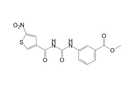 m-[3-(5-nitro-3-thenoyl)ureido]benzoic acid, methyl ester