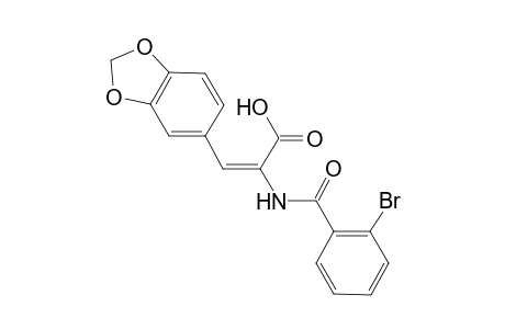 (2E)-3-(1,3-benzodioxol-5-yl)-2-[(2-bromobenzoyl)amino]-2-propenoic acid