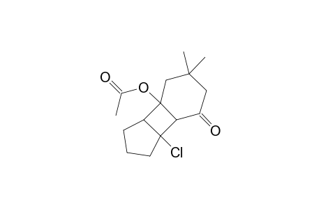 Tricyclo[6.3.0.0(2,7)]undecan-3-one, 7-acetoxy-1-chloro-5,5-dimethyl-