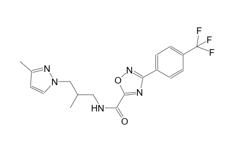 N-[2-methyl-3-(3-methyl-1H-pyrazol-1-yl)propyl]-3-[4-(trifluoromethyl)phenyl]-1,2,4-oxadiazole-5-carboxamide