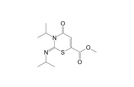 2H-1,3-Thiazine-6-carboxylic acid, 3,4-dihydro-3-isopropyl-2-(isopropylimino)-4-oxo-, methyl ester