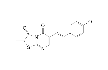 6-[(E)-2-(4-hydroxyphenyl)vinyl]-2-methyl-thiazolo[2,3-b]pyrimidine-3,5-quinone