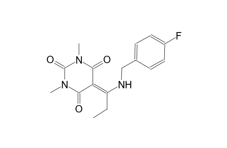 5-{1-[(4-fluorobenzyl)amino]propylidene}-1,3-dimethyl-2,4,6(1H,3H,5H)-pyrimidinetrione