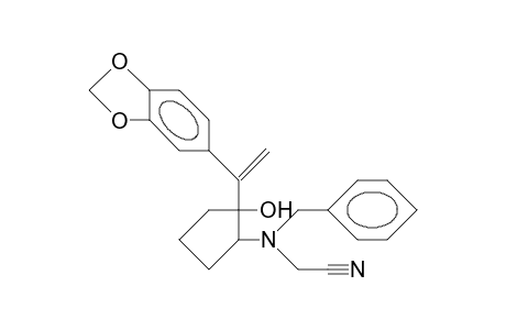 cis-2-(Benzyl-cyanomethyl-amino)-1-(1-[3,4-methylenedioxy-phenyl]-ethenyl)-cyclopentanol