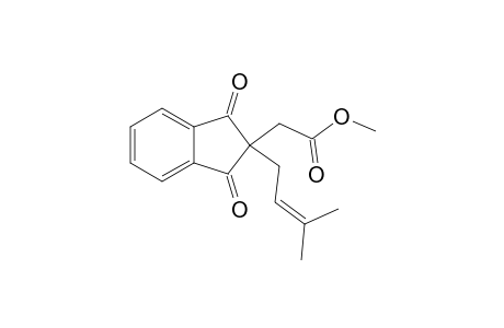 Indane-2-acetic acid, 1,3-dioxo-2-(3-methyl-2-butenyl)-, methyl ester