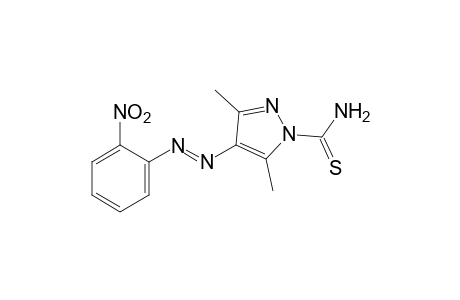 3,5-dimethyl-4-[(o-nitrophenyl)azo]thiopyrazole-1-carboxamide