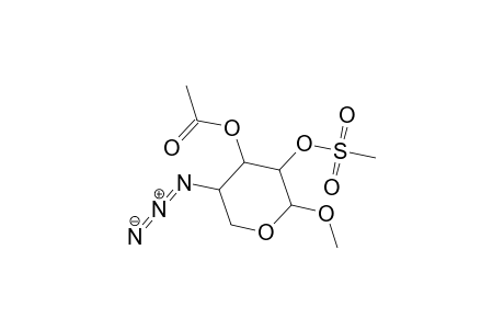 Arabinopyranoside, methyl 4-azido-4-deoxy-, 3-acetate 2-methanesulfonate, .beta.-L-