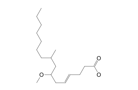 Trans-7-methoxy-9-methylhexadec-4-enoic acid