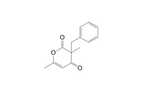 3-benzyl-3,6-dimethyl-pyran-2,4-dione