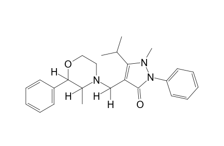 3-Isopropyl-2-methyl-4-[(3-methyl-2-phenylmorpholino)methyl]-1-phenyl-3-pyrazolin-5-one