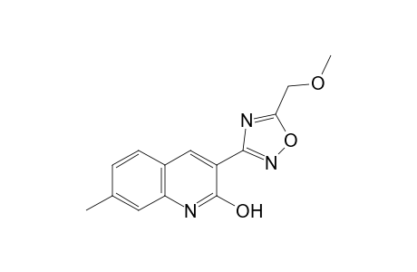 Quinolin-2-ol, 3-(5-methoxymethyl-[1,2,4]oxadiazol-3-yl)-7-methyl-