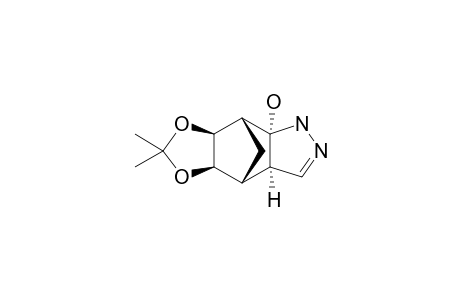 (+-)-(3aR*,4R*,5R*,6S*,7R*,7aR*)-7a-Hydroxy-5,6-(isopropylidenedioxy)-3a,4,5,6,7,7a-hexahydro-4,7-methano-1H-indazole