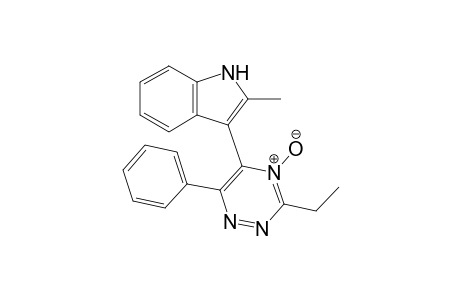 3-Ethyl-6-phenyl-5-(2-methyl-3-indolyl)-1,2,4-triazine 4-oxide