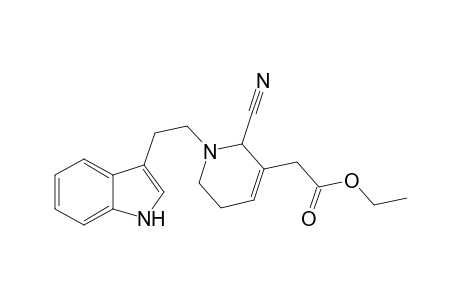 Ethyl 2-Cyano-N-tryptophyl-.delta.(3)-piperideine-3-acetate