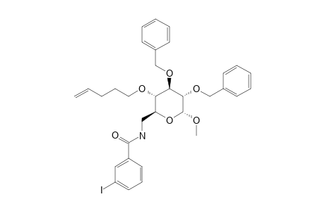 METHYL-2,3-DI-O-BENZYL-6-DEOXY-6-(3-IODOBENZOYLAMINO)-4-O-(1-PENTENYL)-ALPHA-D-GLUCOPYRANOSIDE