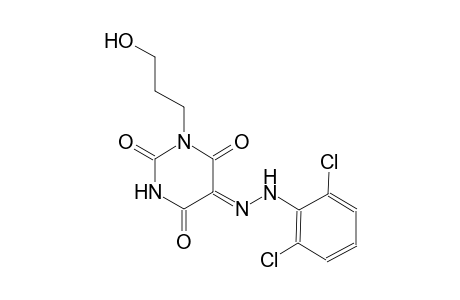 (5Z)-1-(3-hydroxypropyl)-2,4,5,6(1H,3H)-pyrimidinetetrone 5-[(2,6-dichlorophenyl)hydrazone]