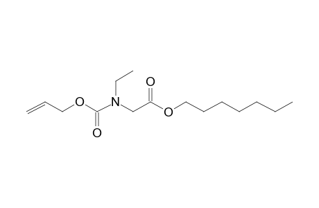 Glycine, N-ethyl-N-allyloxycarbonyl-, heptyl ester