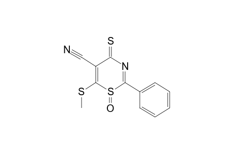 6-(methylthio)-2-phenyl-4-thioxo-4H-1,3-thiazine-5-carbonitrile, 1-oxide