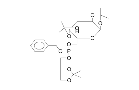 BENZYL(D,ALPHA-2,3-ISOPROPYLIDENEDIOXY-1-PROPOXY)(1,2;3,4-DI-O-ISOPROPYLIDENE-ALPHA-D-GALACTOPYRANOSO-6)PHOSPHITE