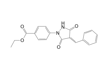 4-[(4E)-3,5-dioxo-4-(phenylmethylene)-1-pyrazolidinyl]benzoic acid ethyl ester