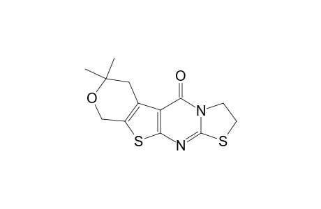 6H-7-Oxa-1,9-dithia-3a,10-diazacyclopenta[b]fluoren-4-one, 6,6-dimethyl-2,3,5,8-tetrahydro-