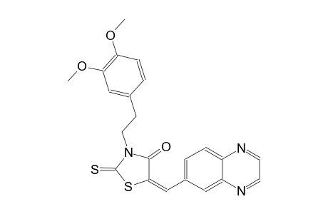 4-thiazolidinone, 3-[2-(3,4-dimethoxyphenyl)ethyl]-5-(6-quinoxalinylmethylene)-2-thioxo-, (5E)-