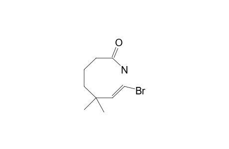 (E)-7-bromo-5,5-dimethylhept-6-enamide