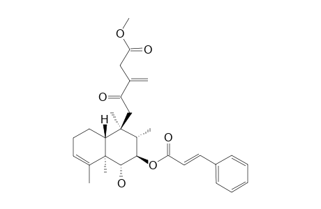 PREMNONE-C;(5R*,6R*,7R*,8S*,9R*,10R*)-7-O-(TRANS-CINNAMOYL)-6-HYDROXY-12-OXO-3,13(16)-CLERODIEN-15-OIC-ACID-METHYLESTER