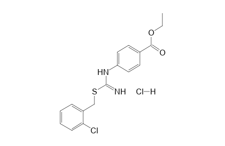 p-{{1-[(o-chlorobenzyl)thio]formimidoyl}amino}benzoic acid, ethyl ester, monohydrochloride