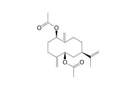 DIACETYLELEGANODIOL;1-BETA,5-BETA-DIACETOXYGERMACRA-4(15),10(14),11(13)-TRIENE