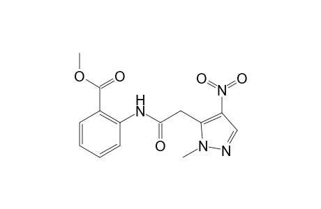 Methyl 2-([(1-methyl-4-nitro-1H-pyrazol-5-yl)acetyl]amino)benzoate