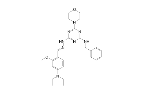 4-N-benzyl-2-N-[(E)-[4-(diethylamino)-2-methoxyphenyl]methylideneamino]-6-morpholin-4-yl-1,3,5-triazine-2,4-diamine