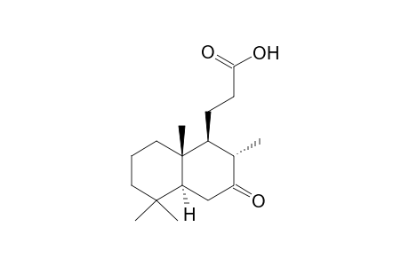 4,4,8,9a-Tetramethyl-9-[2'-(hydroxycarbonyl)ethyl]-perhydronaphthalen-7-one