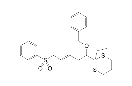 2-[(E)-1-benzoxy-5-besyl-3-methyl-pent-3-enyl]-2-isopropyl-1,3-dithiane