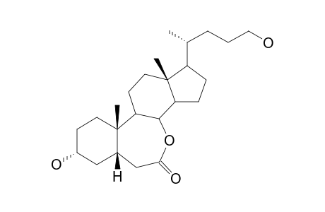 3.alpha.,24-Dihydroxy-B-homo-8-oxa-5.beta.-cholan-7-one