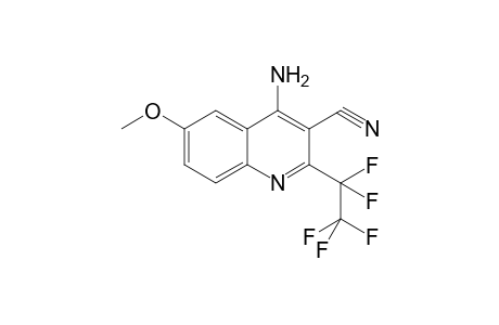 4-Amino-6-methoxy-2-pentafluoroethyl-quinoline-3-carbonitrile