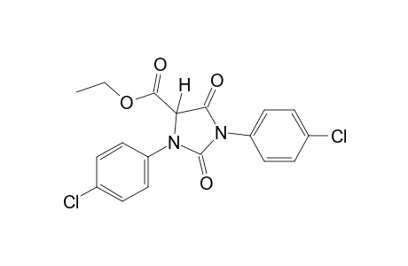 1,3-bis(p-chlorophenyl)-2,5-dioxo-4-imidazolidinecarboxylic acid, ethyl ester