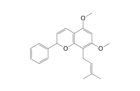 5,7-Dimethoxy-8-(3-methylbut-2-en-1-yl)-2-phenyl-2H-chromene