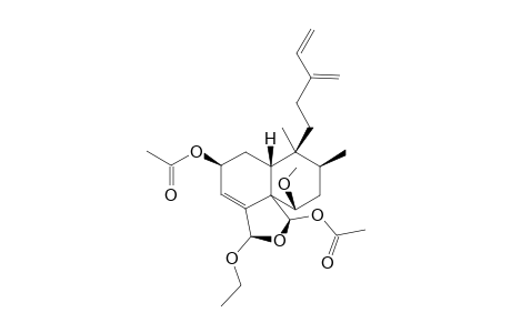 2-EPICASEABALANSIN_C;REL-(2-S,5-R,6-R,8-S,9-S,10-R,19-R)-2,19-DIACETOXY-18-ETHOXY-6-METHOXYCLERODA-3,13-(16),14-TRIEN-18,19-OXOLANE