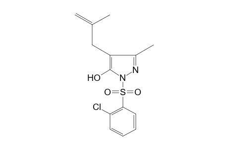 1-[(o-chlorophenyl)sulfonyl]-3-methyl-4-(2-methylallyl)pyrazol-5-ol