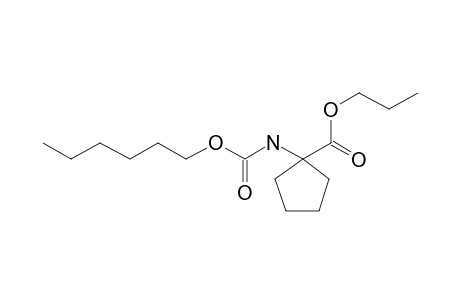 1-Aminocyclopentanecarboxylic acid, N-(hexyloxycarbonyl)-, propyl ester