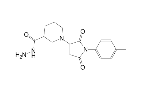 1-[1-(4-methylphenyl)-2,5-dioxo-3-pyrrolidinyl]-3-piperidinecarbohydrazide