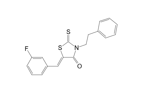 (5Z)-5-(3-fluorobenzylidene)-3-(2-phenylethyl)-2-thioxo-1,3-thiazolidin-4-one