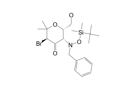 (3S,5S,6S)-5-[BENZYL-(TERT.-BUTYLDIMETHYLSILOXY)-AMINO]-3-BROMO-6-(HYDROXYMETHYL)-2,2-DIMETHYLDIHYDRO-2H-PYRAN-4(3H)-ONE