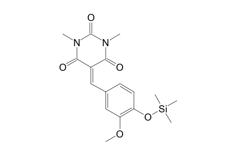 5-(4-Hydroxy-3-methoxybenzylidene)-1,3-dimethyl-2,4,6(1H,3H,5H)-pyrimidinetrione, tms derivative