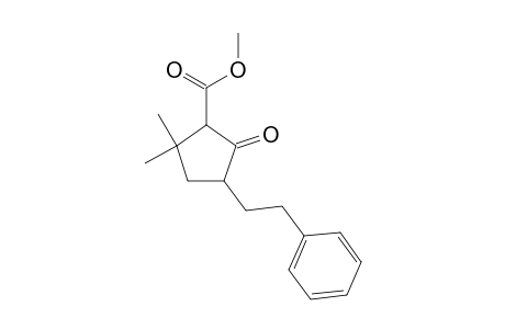 5,5-Dimethyl-2-oxo-3-(2-phenyl-ethyl)-cyclopentanecarboxylic acid, methyl ester