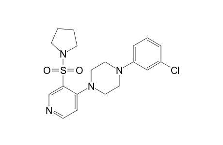 1-(m-Chlorophenyl)-4-{3-[(1-pyrrolidinyl)sulfonyl]-4-pyridyl}piperazine