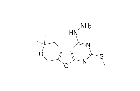 4-Hydrazino-6,6-dimethyl-2-(methylsulfanyl)-5,8-dihydro-6H-pyrano[4',3':4,5]furo[2,3-d]pyrimidine